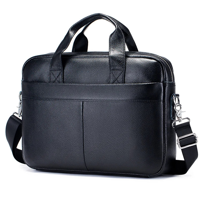 Men’s Cowhide Briefcase – 14 Inch Laptop Bag