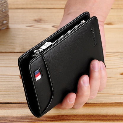 Men’s Leather Zipper Wallet – Business Card Holder