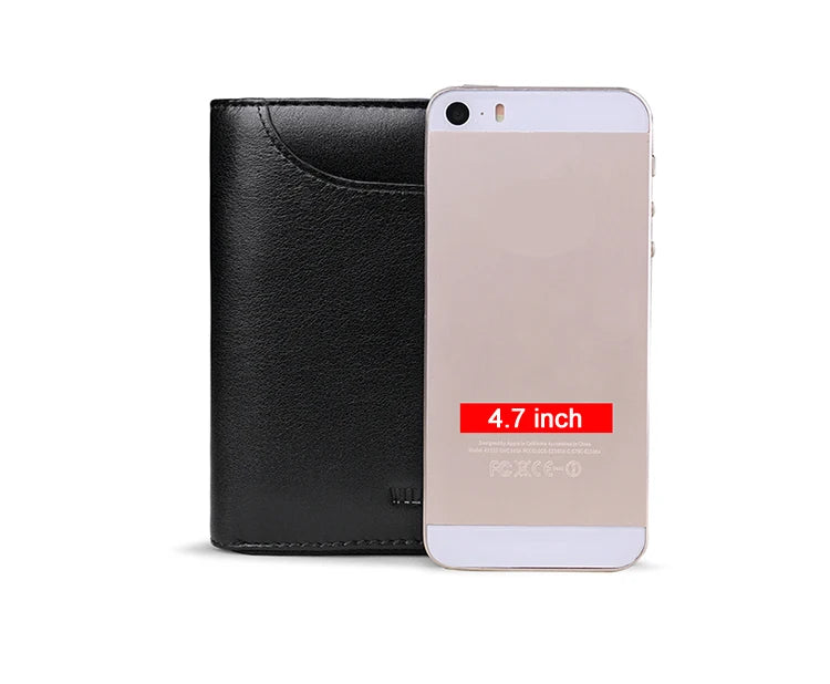 Men’s Leather Zipper Wallet – Business Card Holder