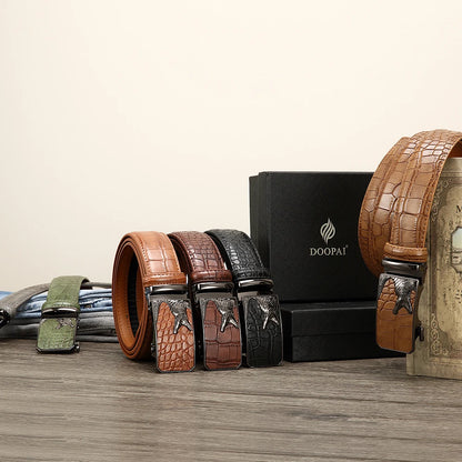Men’s PU Automatic Buckle Belt – Business Style
