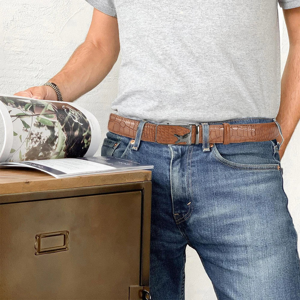 Men’s PU Automatic Buckle Belt – Business Style