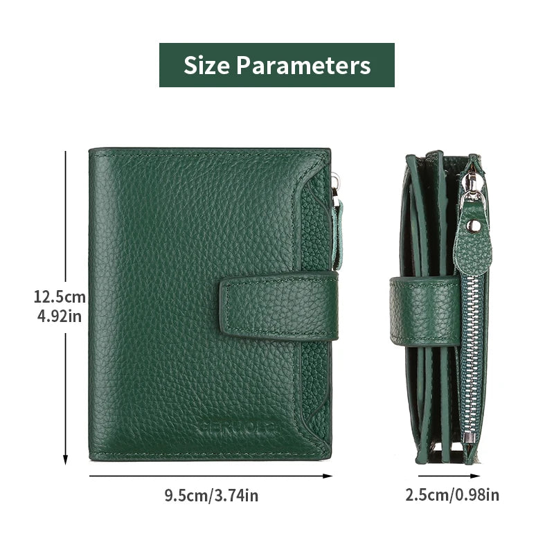 RFID Leather Tri-Fold Wallet – Anti-Theft
