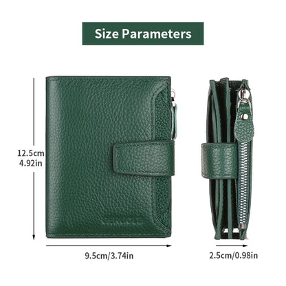 RFID Leather Tri-Fold Wallet – Anti-Theft