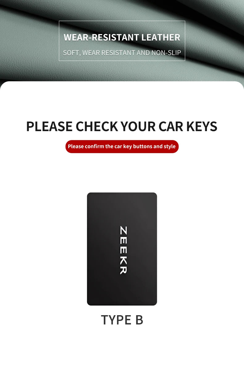 Leather Car Key Case