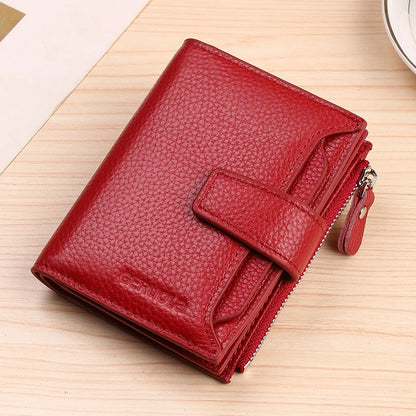 RFID Leather Tri-Fold Wallet – Anti-Theft