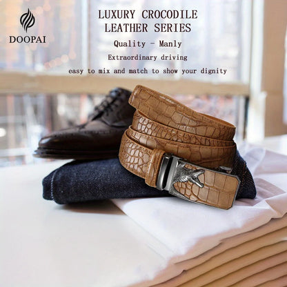 Men’s PU Automatic Buckle Belt – Business Style