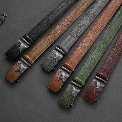 Men’s PU Automatic Buckle Belt – Business Style