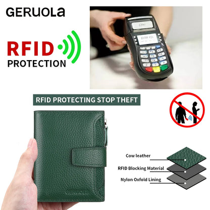 RFID Leather Tri-Fold Wallet – Anti-Theft