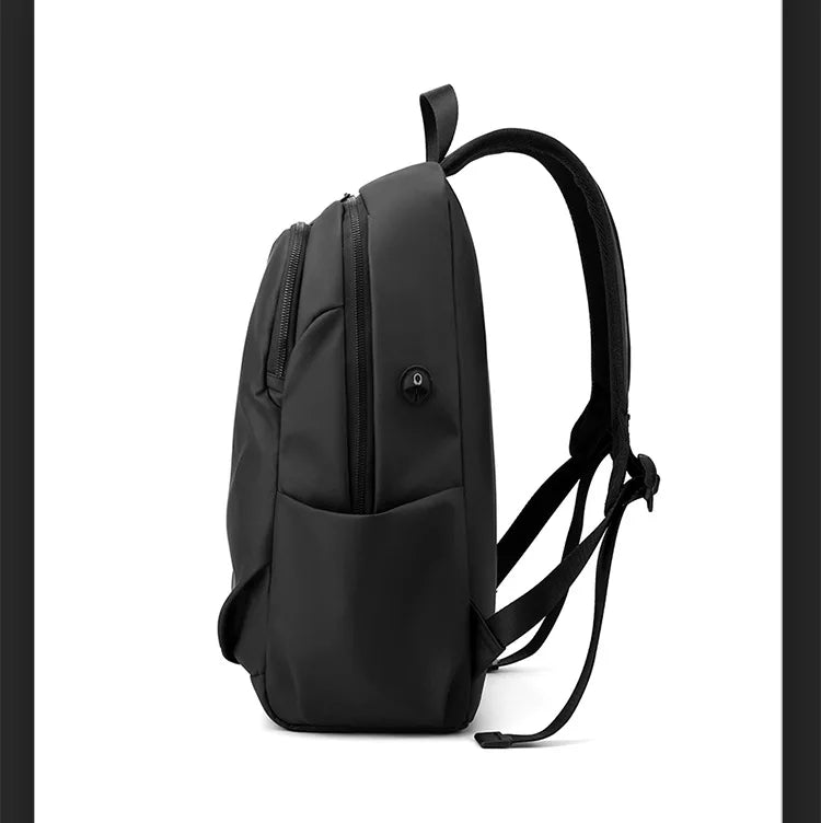 Men’s Frosted Leather Backpack – Waterproof Laptop Bag
