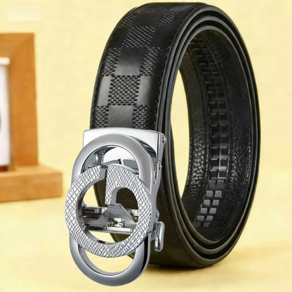 Men’s Cowhide Automatic Buckle Belt – Business Casual