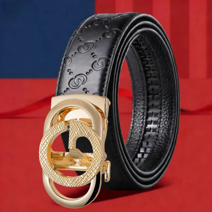 Men’s Cowhide Automatic Buckle Belt – Business Casual