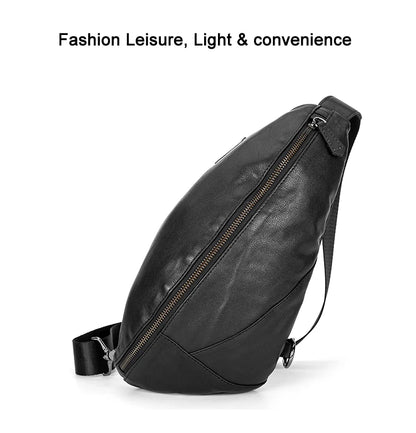 Men’s Leather Chest Bag – Sling Crossbody Pack