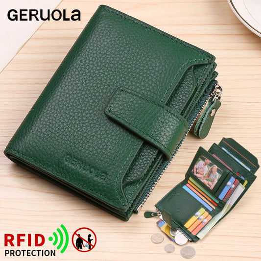 RFID Leather Tri-Fold Wallet – Anti-Theft