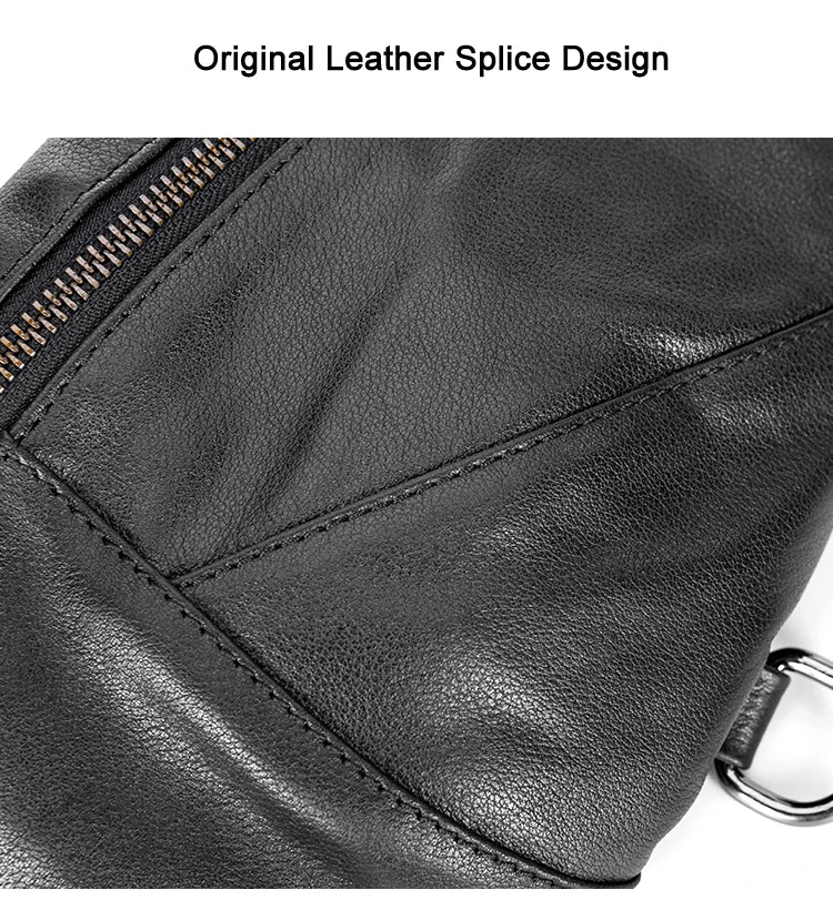 Men’s Leather Chest Bag – Sling Crossbody Pack