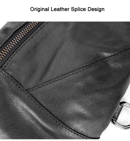 Men’s Leather Chest Bag – Sling Crossbody Pack