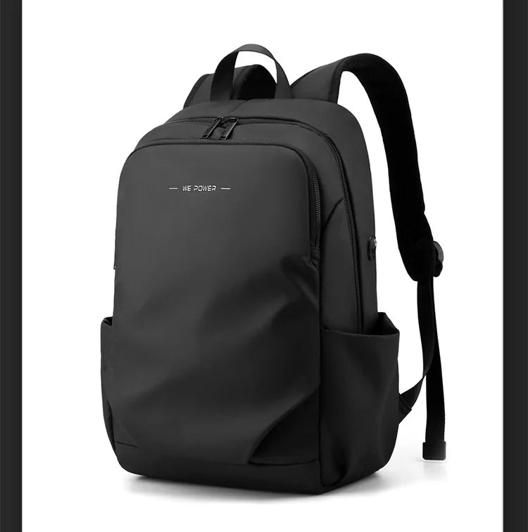 Men’s Frosted Leather Backpack – Waterproof Laptop Bag