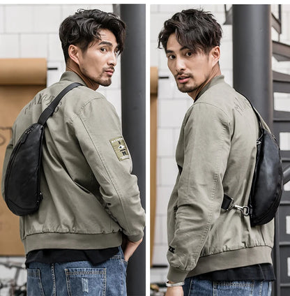 Men’s Leather Chest Bag – Sling Crossbody Pack