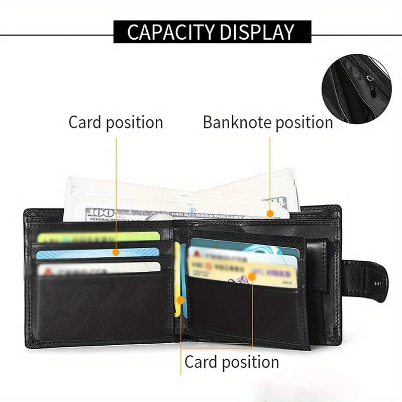 Men’s RFID Leather Wallet – Multi-Slot Edition