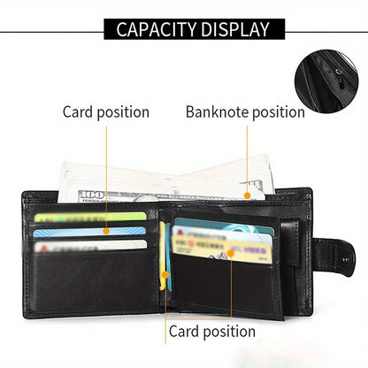 Men’s RFID Leather Wallet – Multi-Slot Edition