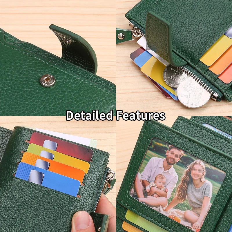 RFID Leather Tri-Fold Wallet – Anti-Theft