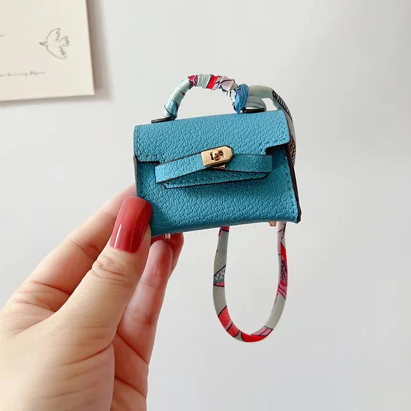 Mini Microfiber AirPods Case – Protective Lanyard Bag