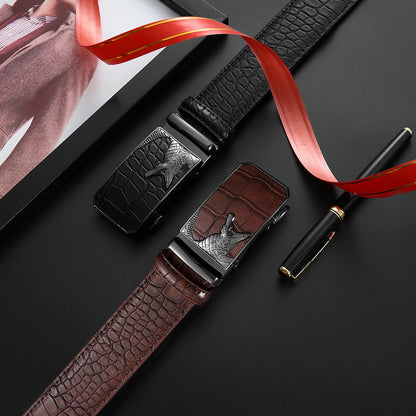 Men’s PU Automatic Buckle Belt – Business Style