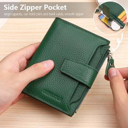 RFID Leather Tri-Fold Wallet – Anti-Theft