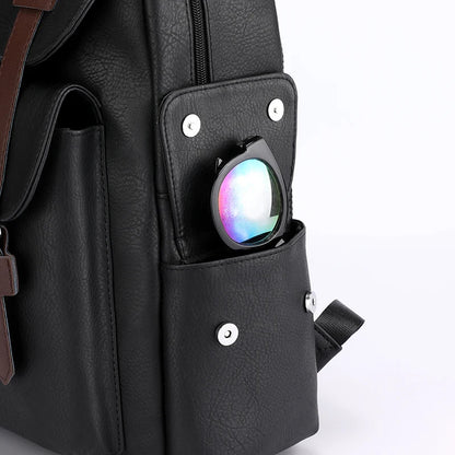 Men’s PU Leather Backpack – Laptop School Bag