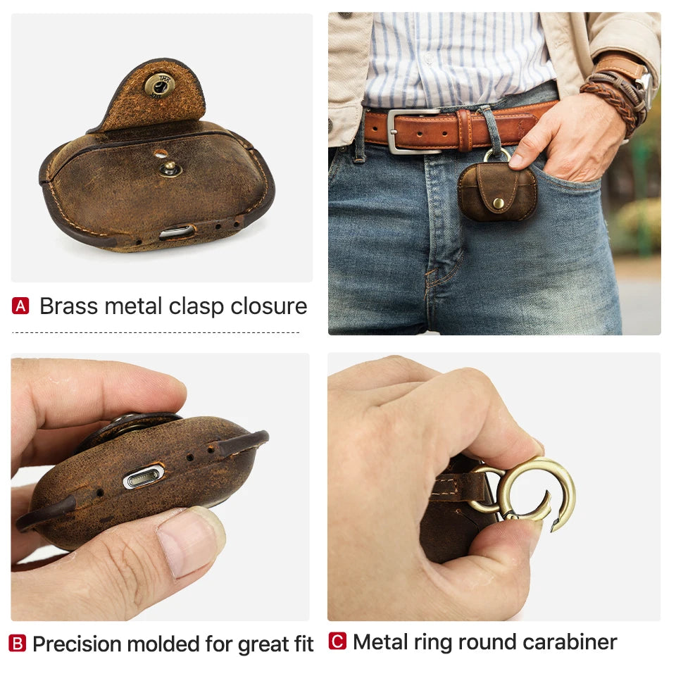 Genuine Leather AirPods 4 Case