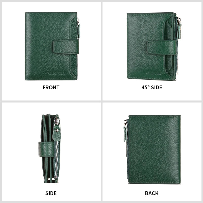 RFID Leather Tri-Fold Wallet – Anti-Theft