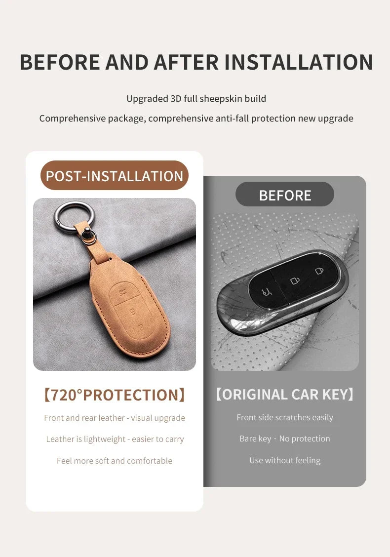 Leather Car Key Case – Leapmotor Series