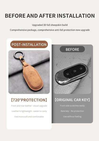 Leather Car Key Case – Leapmotor Series
