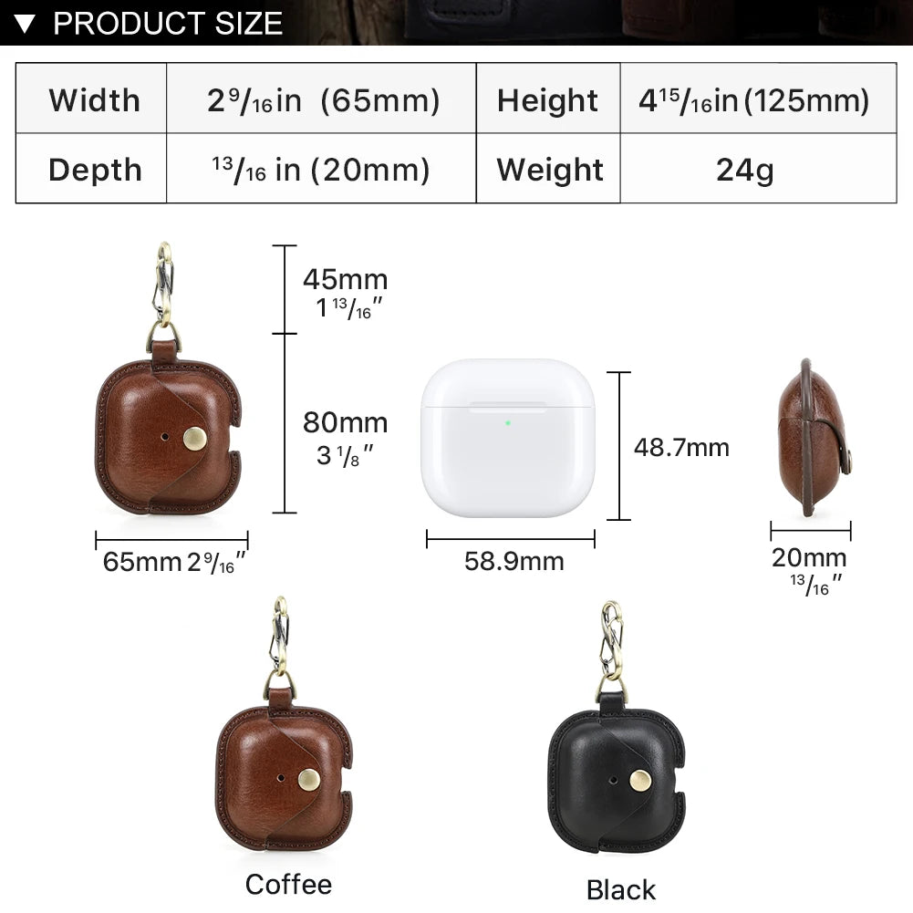Genuine Leather AirPods 4 Case