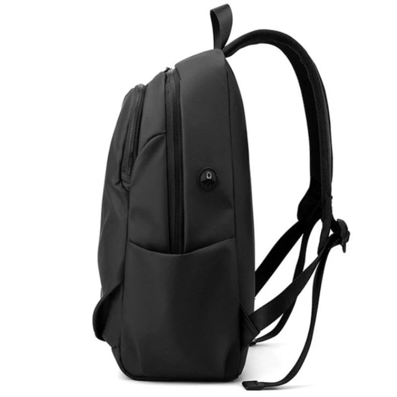 Men’s Frosted Leather Backpack – Waterproof Laptop Bag