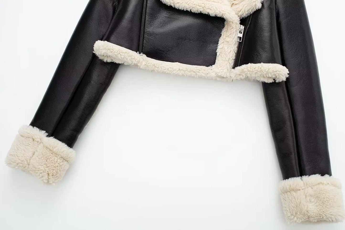 Women’s Thicken Faux Leather Jacket – Vintage Winter Coat