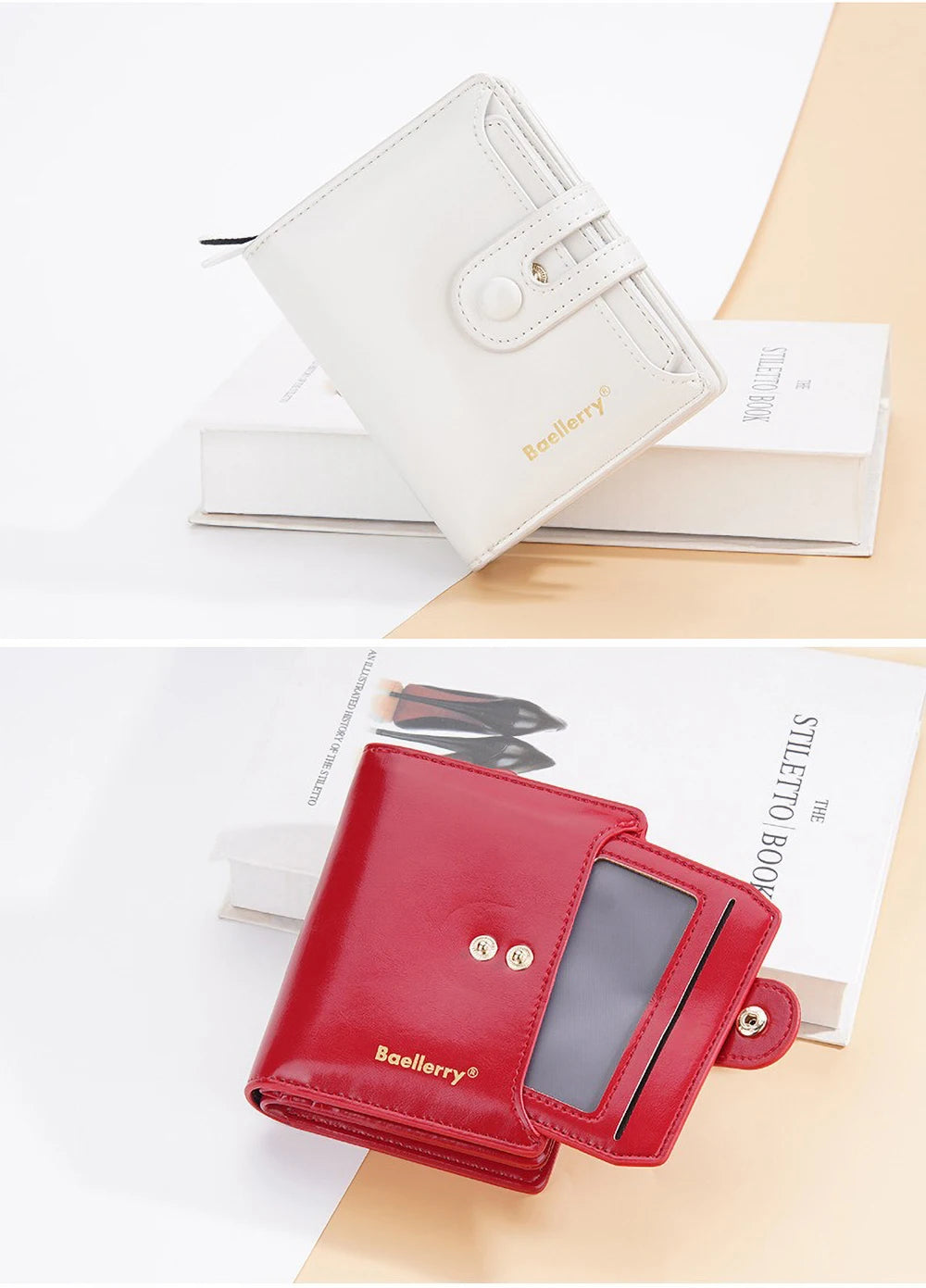 Women’s Waxed Leather Wallet – Buckle Zipper Design