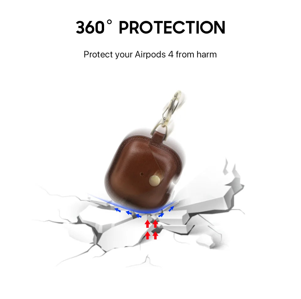 Genuine Leather AirPods 4 Case