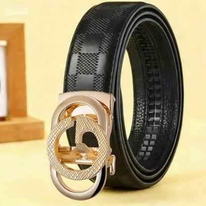 Men’s Cowhide Automatic Buckle Belt – Business Casual