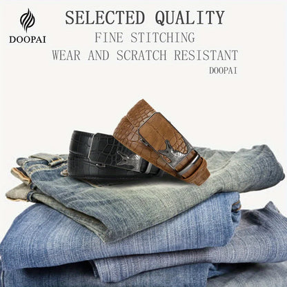 Men’s PU Automatic Buckle Belt – Business Style