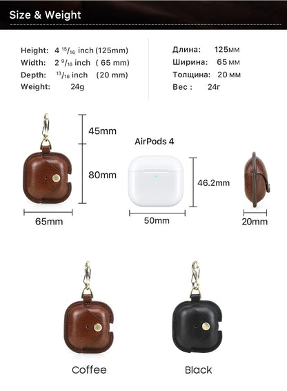 Genuine Leather AirPods 4 Case