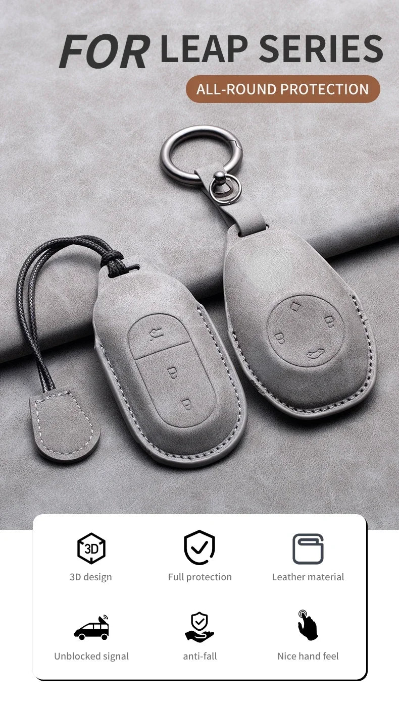Leather Car Key Case – Leapmotor Series