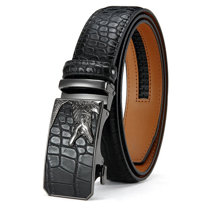 Men’s PU Automatic Buckle Belt – Business Style