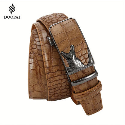 Men’s PU Automatic Buckle Belt – Business Style