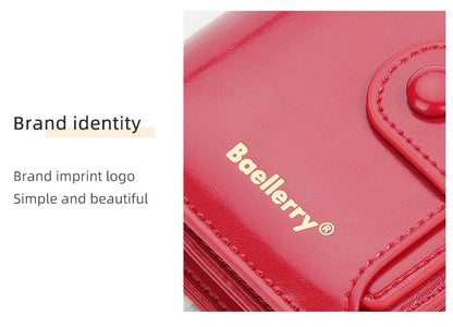 Women’s Waxed Leather Wallet – Buckle Zipper Design