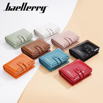 Women’s Waxed Leather Wallet – Buckle Zipper Design