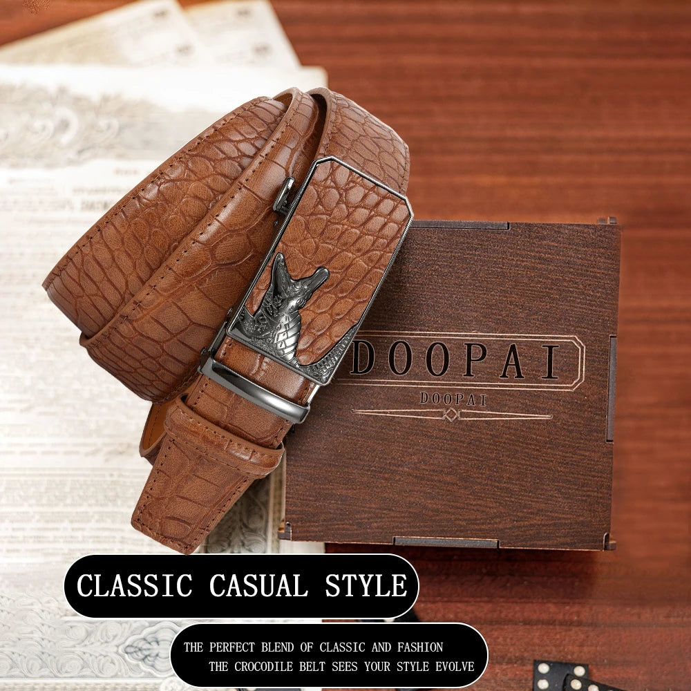 Men’s PU Automatic Buckle Belt – Business Style
