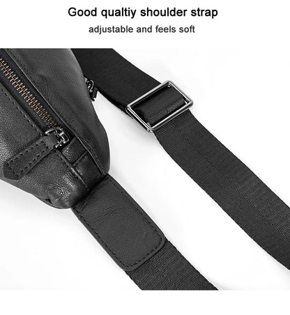 Men’s Leather Chest Bag – Sling Crossbody Pack