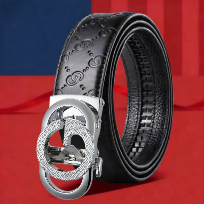 Men’s Cowhide Automatic Buckle Belt – Business Casual