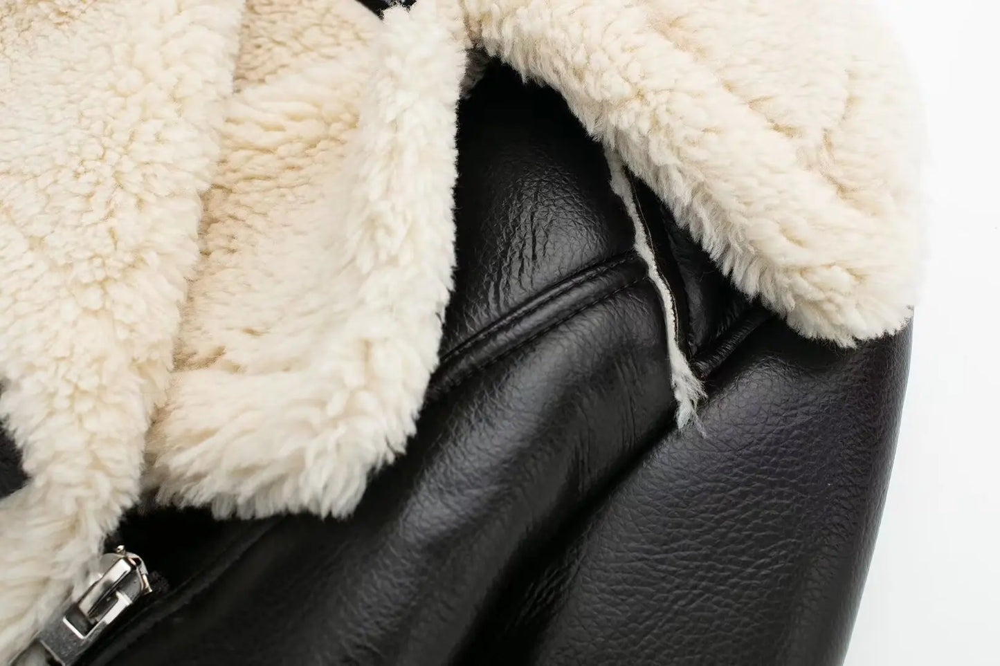 Women’s Thicken Faux Leather Jacket – Vintage Winter Coat