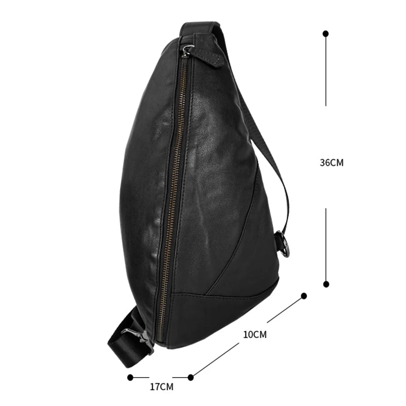 Men’s Leather Chest Bag – Sling Crossbody Pack